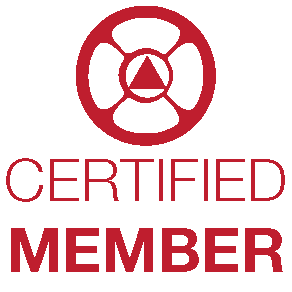 Sello Certified Member de la World Yoga Federation, que avala a la escuela Omana Yoga